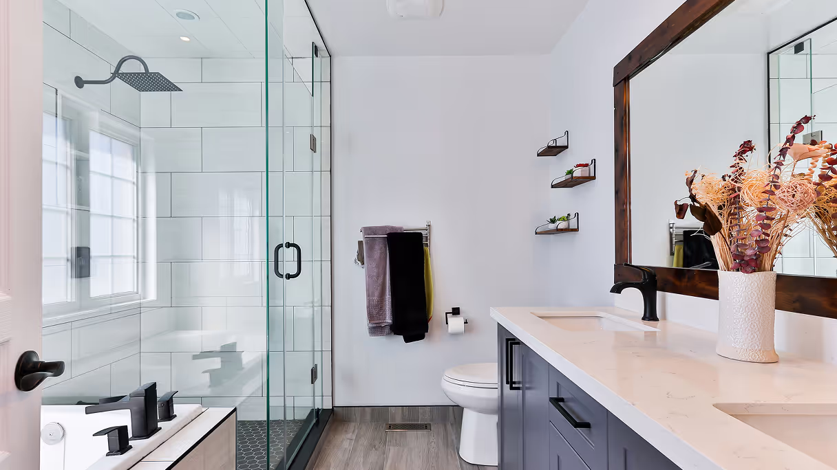 A bathroom built by LST Building Services